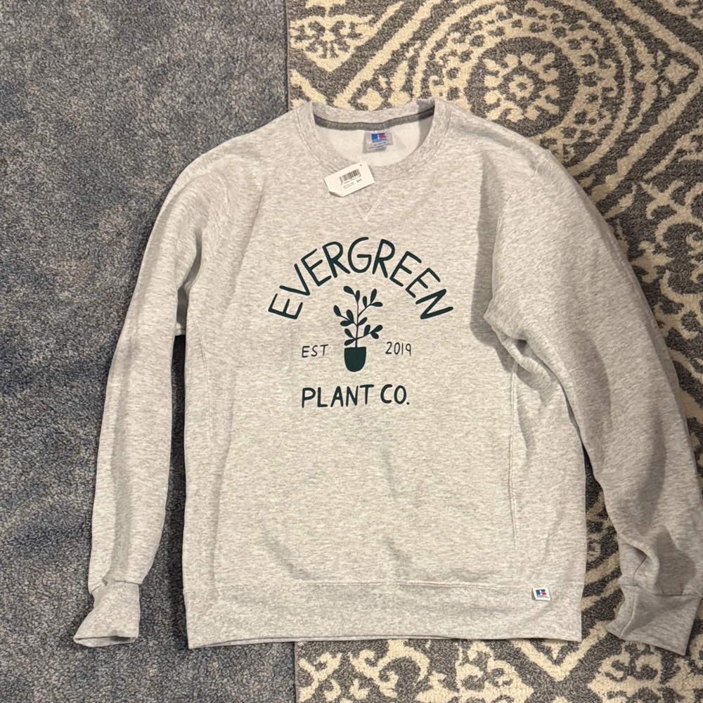 Evergreen plant co crew neck sweater